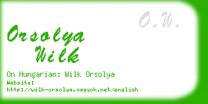 orsolya wilk business card